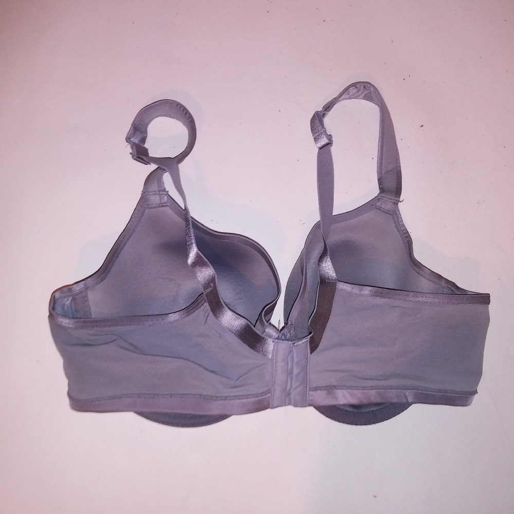 Cacique Bra 38d Lightly Lined Solid Gray Underwire - image 2